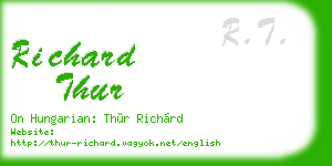 richard thur business card
